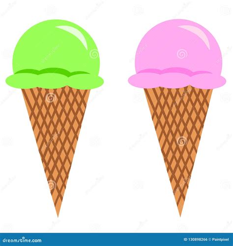 Ice Cream Cone clip Art stock vector. Illustration of clipart - 130898266