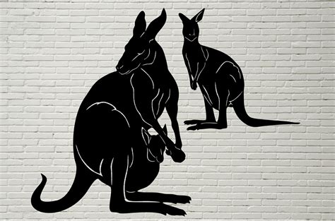 Kangaroo Silhouette Svg Animal Svg Australia Wild Life | Etsy Australia