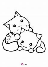 Cat Coloring Page Printable sketch template