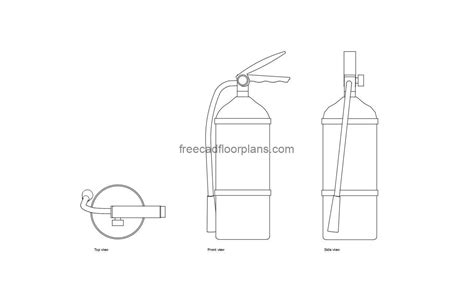 CO2 Fire Extinguisher - Free CAD Drawings