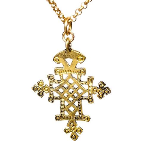 Long Ethiopian Style Cross Pendant | Blingby