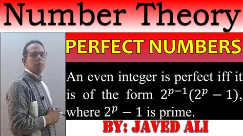 Definition of perfect number. Condition for an even integer to be ...