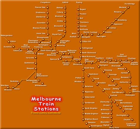 Melbourne train station map Australia Tourist Guide