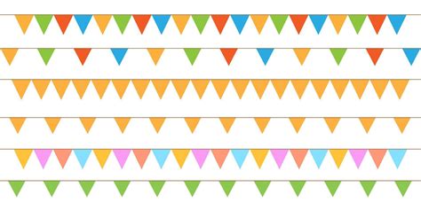 Set of vector bunting party flags for your designs birthday party ...