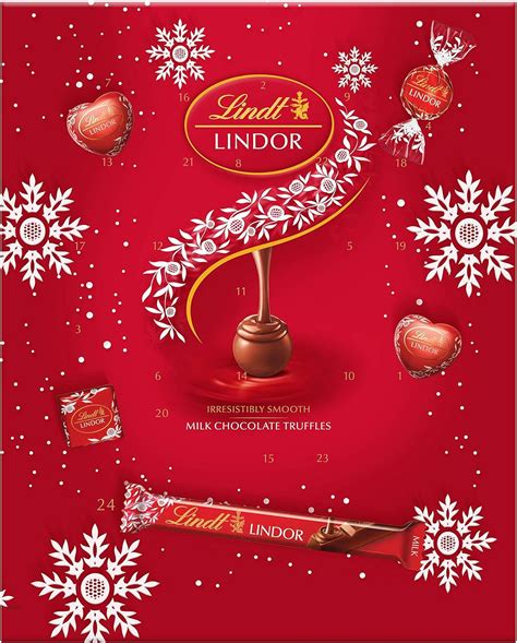 Lindt Milk Lovers Advent Calendar, 24 Assorted Milk Chocolate Surprises ...