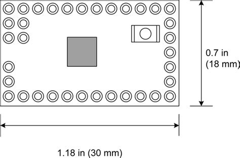 Arduino board dimensions