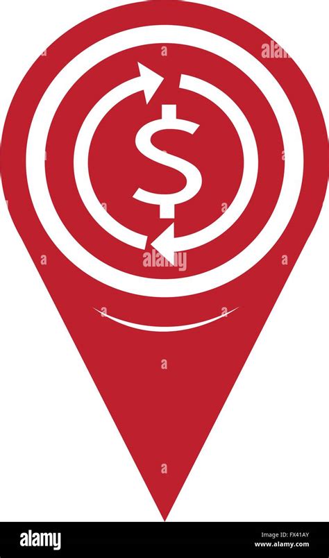 Map Pin Pointer Money dollar sign icon Stock Vector Image & Art - Alamy