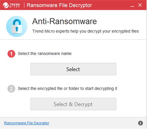 Downloading and Using the Trend Micro Ransomware File Decryptor