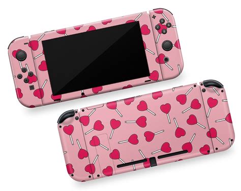 Candy Pink Nintendo Switch Skins Cute Vinyl Skins Console | Etsy