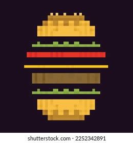 Hamburger Pixel Art Vector Illustration Stock Vector (Royalty Free ...