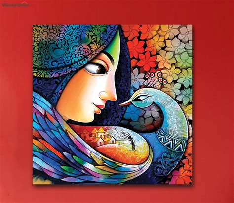 Buy Peacock Art 24 x 24 Wall Painting Online in India at Best Price ...