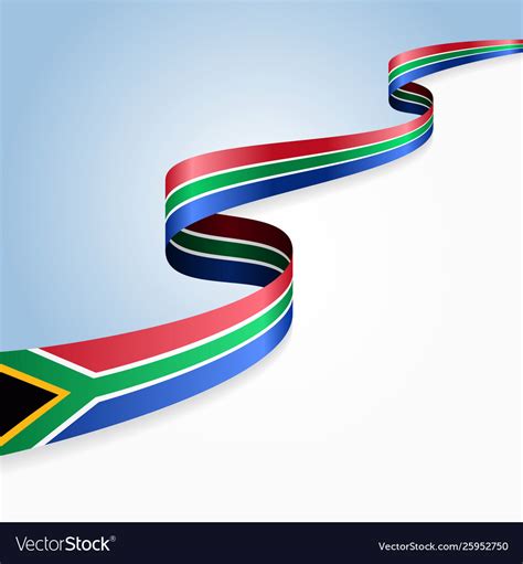 South african flag wavy abstract background Vector Image