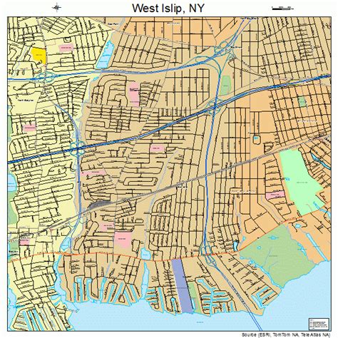 West Islip New York Street Map 3680302