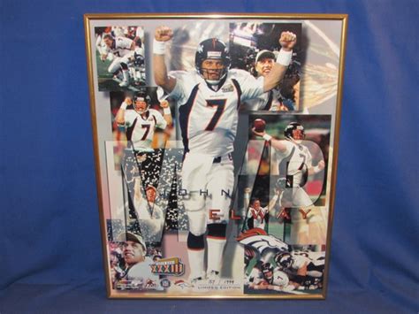 JOHN ELWAY Super Bowl 33 Photo File Numbered Poster Framed 37 - Etsy