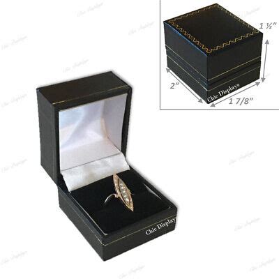 48pc Ring Jewelry Boxes Wholesale Jewelry Ring Boxes Faux Leather Black Gift Box | eBay