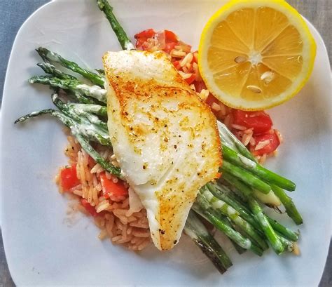 Sea Bass with Tomato Risotto, Asparagus, and Creamy Lemon Sauce – THE PERFECTLY IMPERFECT LIFE