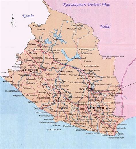 KANYAKUMARI ...A Must Visit Place Once in LIFETIME: Kanyakumari District - MAP GUIDE for a Road ...