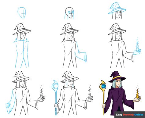 How to Draw an Anime Wizard - Easy Step by Step Tutorial