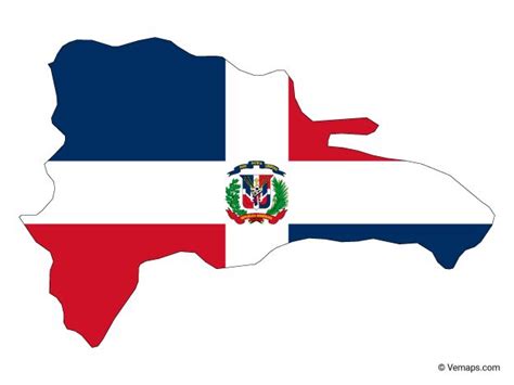 Flag Map of Dominican Republic | Free Vector Maps | Dominican republic map, Dominican republic ...