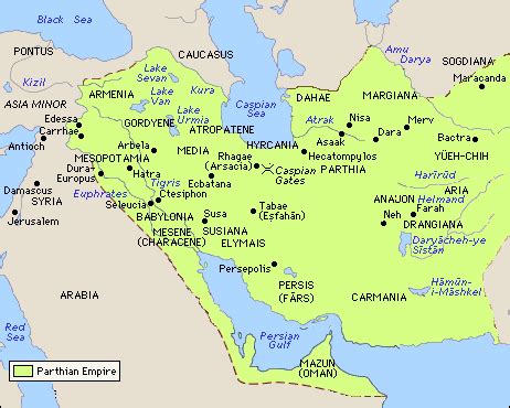 A map of ancient Iran (Parthian era). Source : | Download Scientific ...