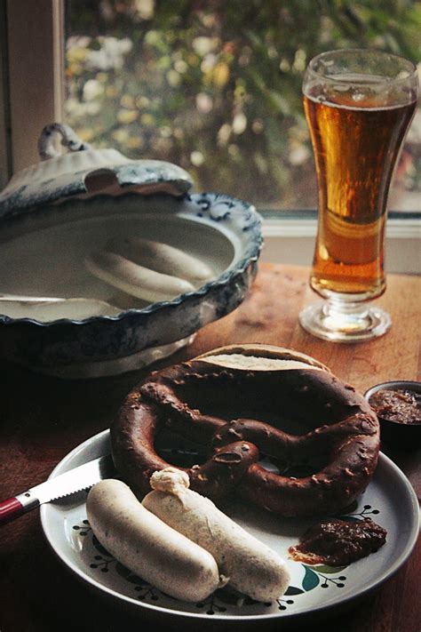 adventurefood: Weisswurst and Pretzels for Breakfast