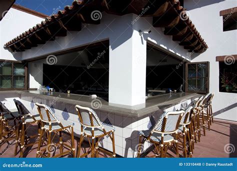 Outdoor Patio Cocktail Wine Bar Stock Photo - Image of exterior, chairs: 13310448