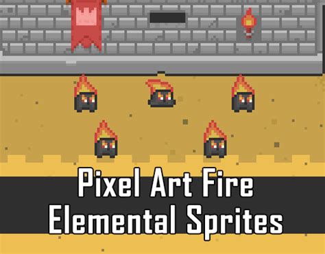 2D Pixel Art Fire Elemental Sprites by Elthen's Pixel Art Shop