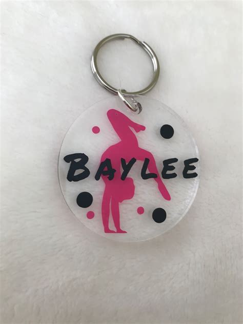 Personalized Gymnastics Keychain Gymnast Bag Tag Meet Gift Luggage ...