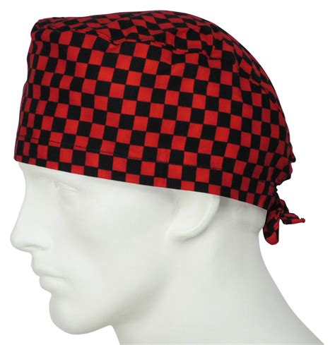 Surgical Cap Red Squares – surgicalcaps.com