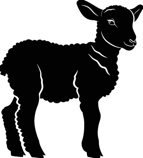 AI generated Silhouette lamb black color only 37324262 Vector Art at ...