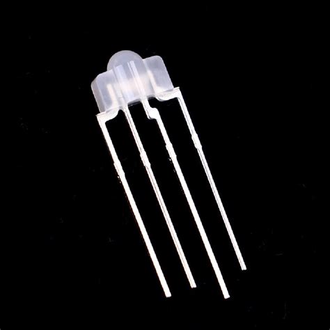 5pcs 3MM RGB LED 4-pin Diffused Tri-Color Red Green Blue Common Anode ...