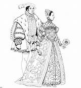 Clothing Of The Renaissance Coloring Pages  Home sketch template