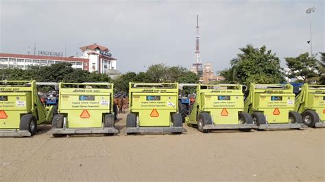 Beach Cleaning Machine Marina Beach Tamil Nadu - Cleantec Infra