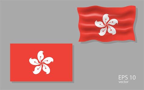 Premium Vector | Vector flag of flag of Hong Kong illustration