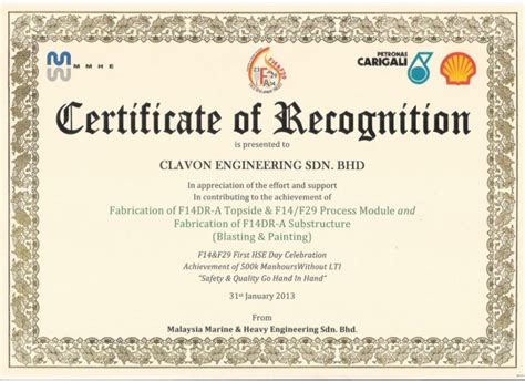 Certificate Of Recognition Word Template 5 - Best Templates Ideas For You | Best Templat ...