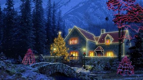 Cozy Christmas Hd Wallpaper - Christmas Cabin Wallpaper (51+ images) - Get in the spirit of any ...