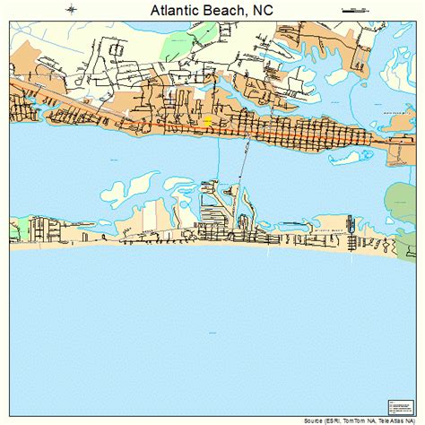 Atlantic Beach North Carolina Street Map 3702500