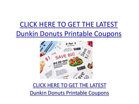 Dunkin Donuts Printable Coupons - Dunkin Donuts Printable Coupons