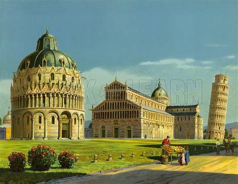 Pisa, Baptistry, Cathedral, Leaning Tower stock image | Look and Learn