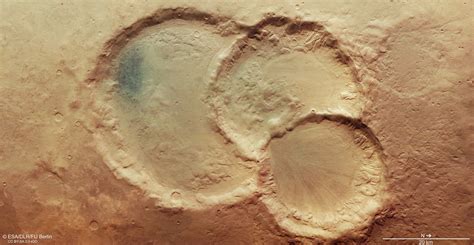 ESA - An ancient crater triplet on Mars