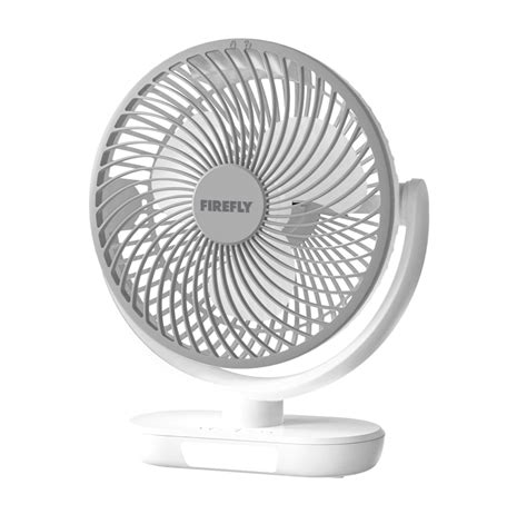 Firefly Rechargeable Fan with Night Light FEL-6114 6''inch- Grey – AHPI