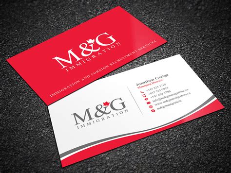 Bold, Conservative, Consulting Business Card Design for M&G Immigration by Sandaruwan | Design ...