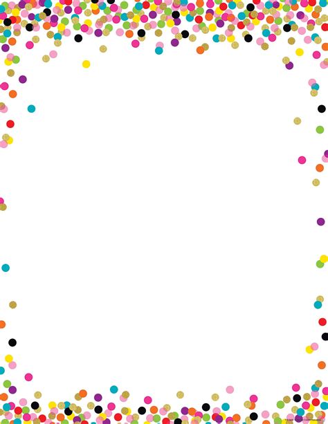 Confetti Blank Chart | Borders for paper, Page borders design, Clip art ...