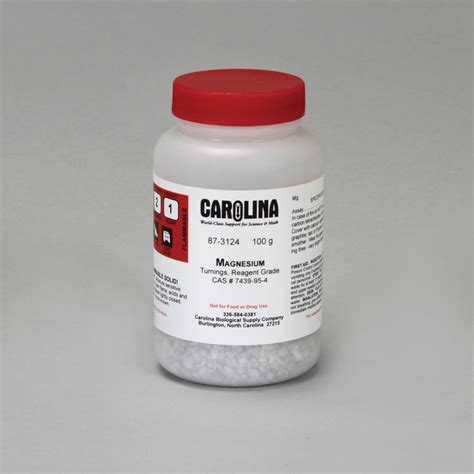 Magnesium, Turnings, Reagent Grade, 100 g | Carolina Biological Supply