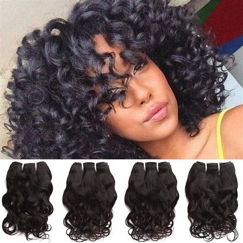 Brazilian Curly Human Hair Weave 4 Bundles Of Brazilian Hair Wet And ...