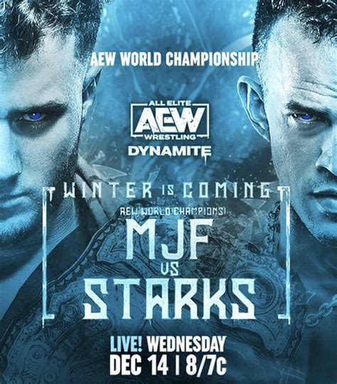 Official graphic for the AEW World Championship match at Winter is Coming : r/SquaredCircle