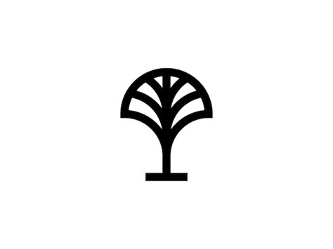 Premium Vector | Abstract minimalist tree logo design