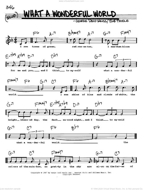 What A Wonderful World sheet music (real book with lyrics) (PDF)