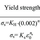 Calculation methods of yield strength and ultimate tensile strength by... | Download Scientific ...