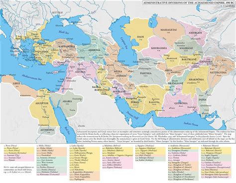 Map of the Achaemenid Satrapies c.490 BC. - Maps on the Web